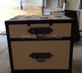 old truck tables get new life, painted furniture, Painted piece in tab and black