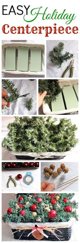 quick and easy holiday centerpiece, seasonal holiday d cor, wreaths, Follow this step by step photo guide to create an easy Holiday Centerpiece