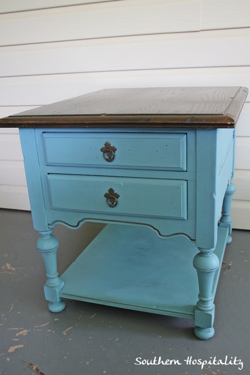 updated with paint, chalk paint, painted furniture, Thriftstore table After