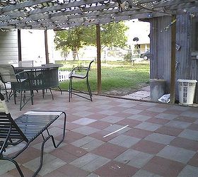 our back patio, outdoor living, patio, Our back patio