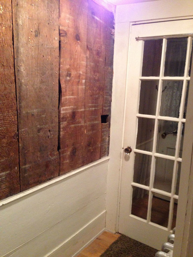 hallway reno on 1778 farm house, foyer, home decor, wall decor, woodworking projects, This wood is amazing and will be used on another project I have in mind for the kitchen