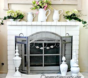 3 spring ideas for decorating and how to make hydrangea arrangement, fireplaces mantels, living room ideas, seasonal holiday decor