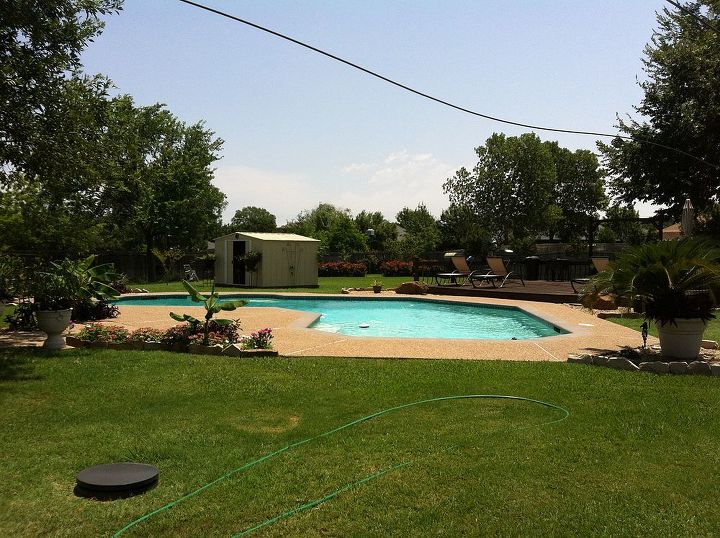 backyard paradise, decks, flowers, gardening, outdoor living, pool designs, Pool area