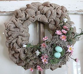 spring burlap wreaths, crafts