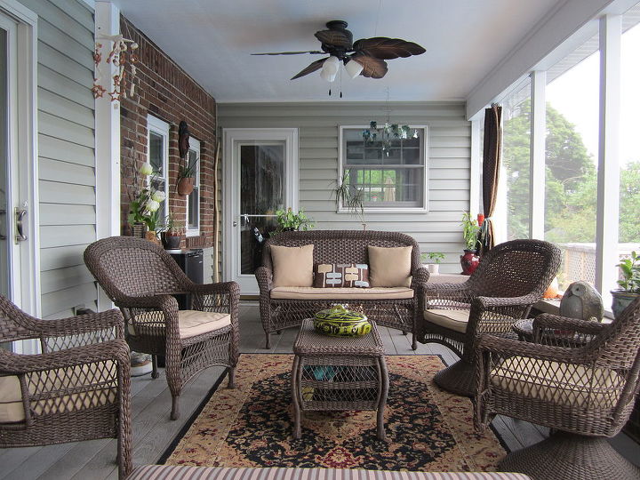 back porch to outdoor room, decks, doors, garages, outdoor living, patio, porches, Inviting and relaxing