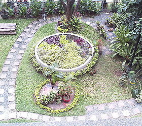 propagation pit for the ornamental plants using sand and gravel, gardening, landscape, top view of the propagation pit