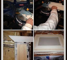 diy custom picture frame, chalk paint, crafts, home decor, painting, Cutting 45 degree frame pieces
