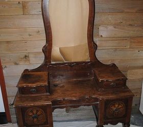 antique vanity makeover, painted furniture, rustic furniture, This was in pretty rough shaped when we picked it up