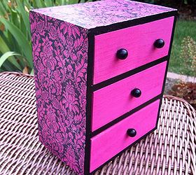 chest makeover, crafts, decoupage, painting, After view 2