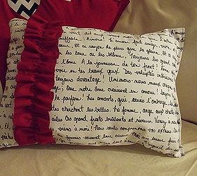french poetry pillow for valentine s day decor, crafts, seasonal holiday decor, valentines day ideas