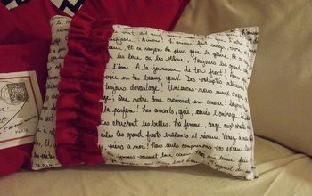 French Poetry Pillow for Valentine's Day Decor