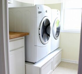 laundry room pedestals, appliances, laundry room mud room, DIY laundry room pedestals for 100