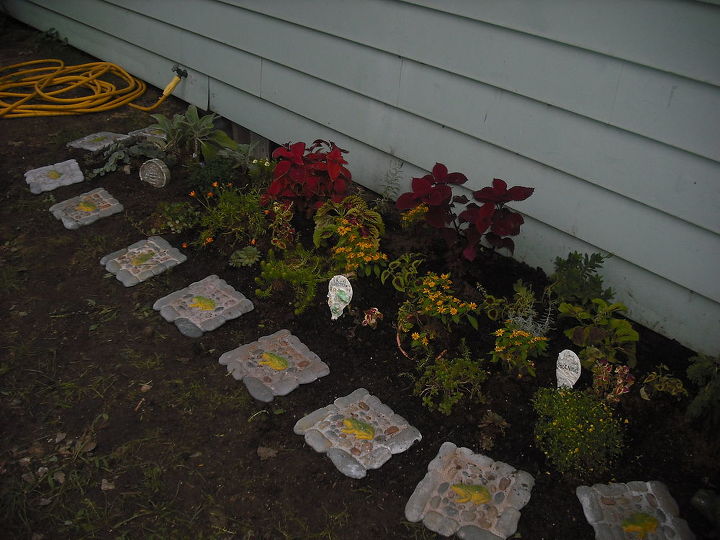 garden i added to back of house in august 2012 after big garden, flowers, gardening, outdoor living, Finished garden