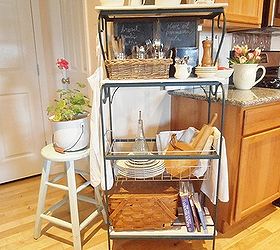 kitchen rack from found items, home decor, kitchen design, repurposing upcycling, Simple and free elements that just happened to all fit together perfectly I love when that happens