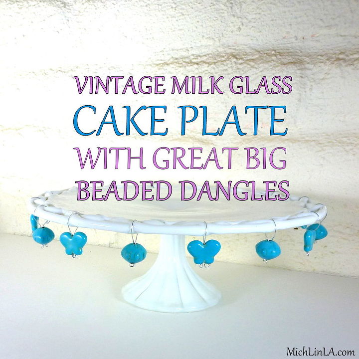 adicione um toque especial a um prato de torta de vidro de leite vintage