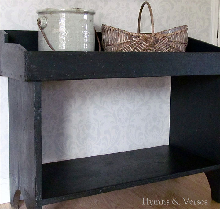 what is a bucket bench, painted furniture, Today painted with Annie Sloan Graphite and dark wax