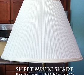 sheet music shade, crafts, home decor, the old dusty shade