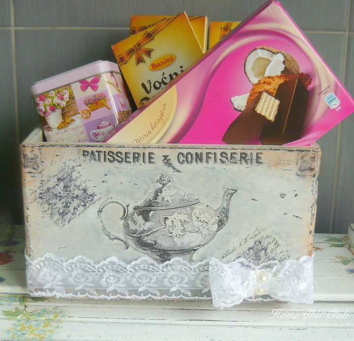 diy vintage shabby chic box for biscuits, crafts, repurposing upcycling