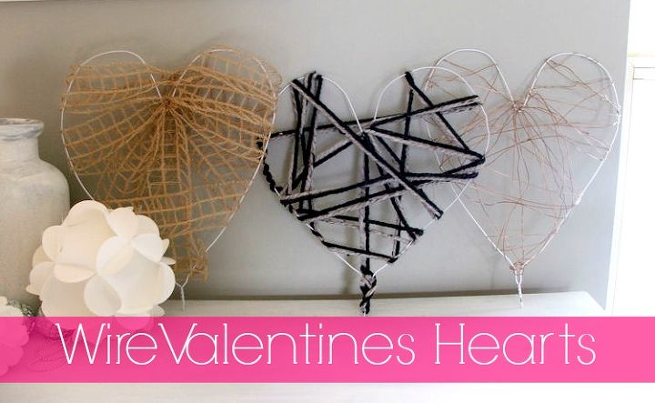 wire valentines hearts, crafts, seasonal holiday decor, valentines day ideas