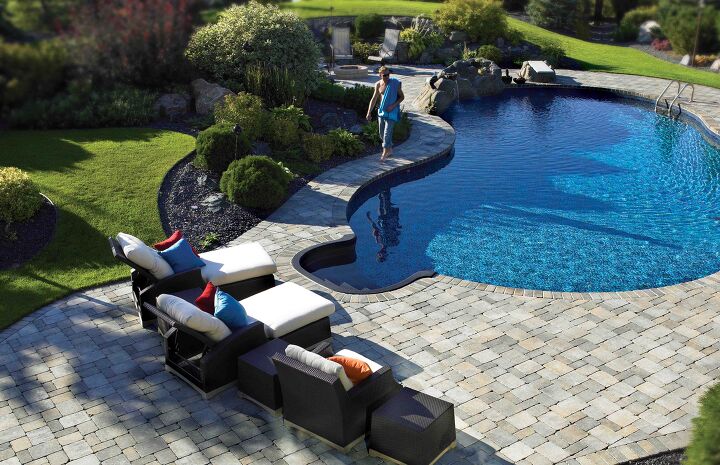 pools patios outdoor living pavers, outdoor living, patio, pool designs