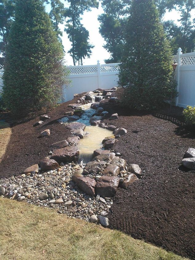 pondless waterfall build, outdoor living, ponds water features