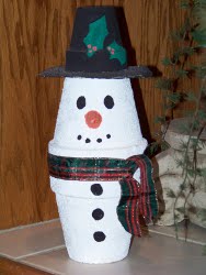 30 christmas crafts for kids, christmas decorations, crafts, seasonal holiday decor, wreaths, Kids Clay Pot Snowman Some tutorials need more parent assistance then others