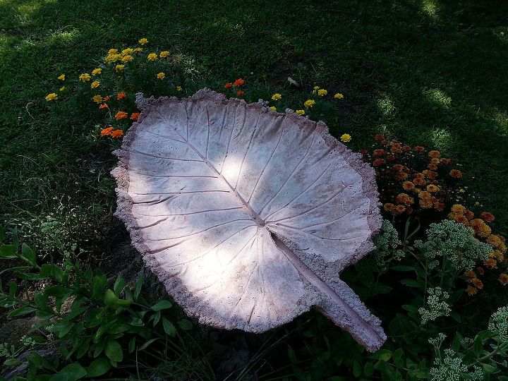 this is one of my bird baths that i make from concrete, concrete masonry, diy, outdoor living