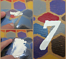 diy wall clock, crafts, I used paint mixed with glass texture paste to make the numbers pop