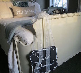 guest bedroom makeover, bedroom ideas, home decor, Cute accents like this Sweet dreams sign really make the room inviting