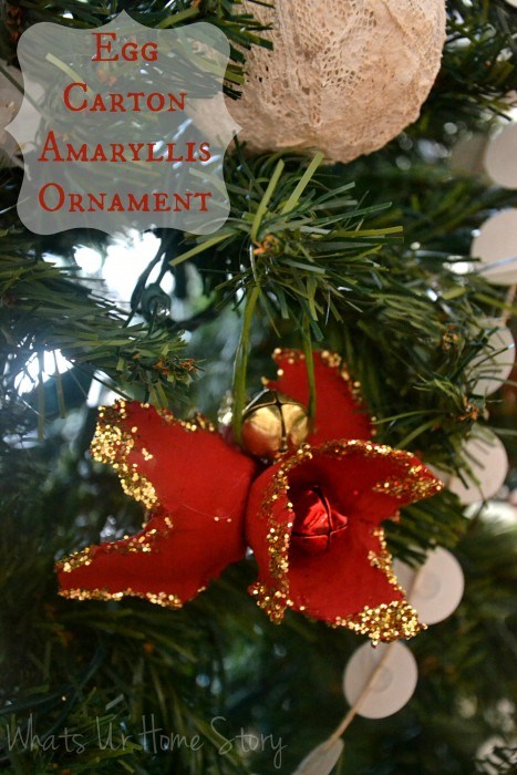 egg carton holiday amaryllis ornament, christmas decorations, crafts, decoupage, repurposing upcycling, seasonal holiday decor
