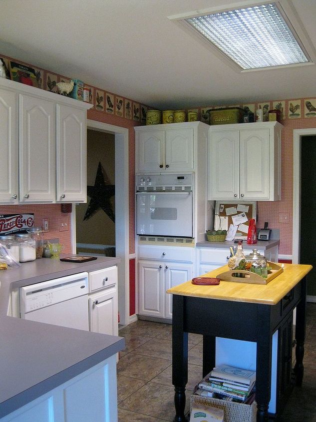 kitchen update, home decor, kitchen design, Before Looking toward the oven with the doorway into the dining room