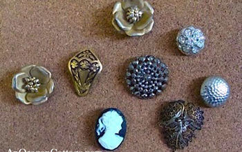Use Vintage Jewelry and Buttons to Make Push Pins
