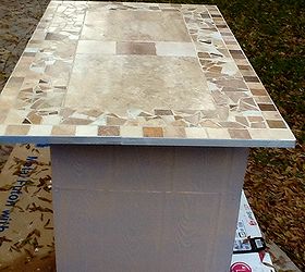 mosaic tile countertop has sharp edges