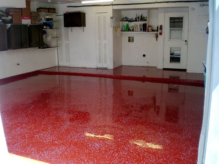 its a bit daring but every client who ordered a red epoxy garage floor has never, flooring, garages, We just love these colorful floors