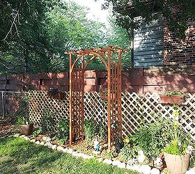 hiding unsightly fence areas, With the Arch