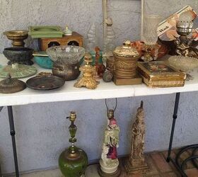 bragging about my flea market finds all this and 2 more boxes 14 00, Look at the lamps underneath