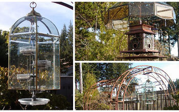 Create a Stylish Rain Guard for Your Bird Feeder From Light Fixtures
