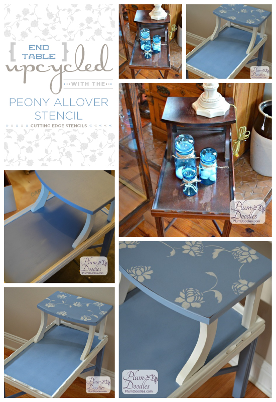 paint stencil upcycle, painted furniture
