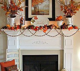 our fall mantel, seasonal holiday d cor, I wanted to add lots of pops of vibrant orange this year