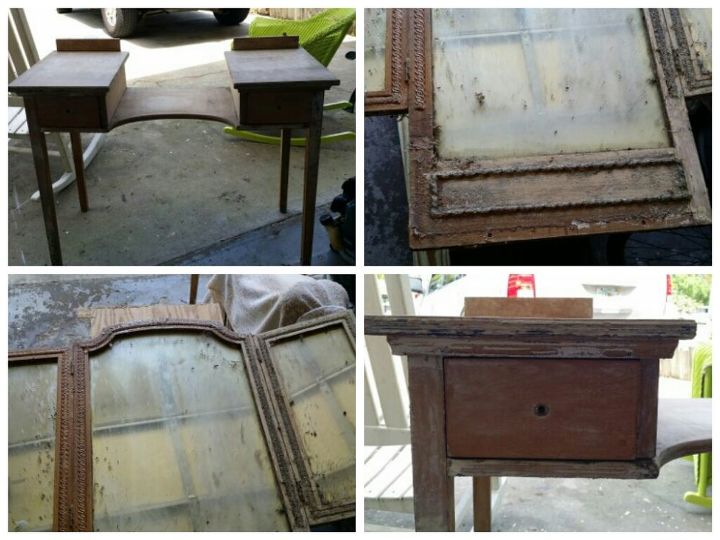 old vanity restore, painted furniture