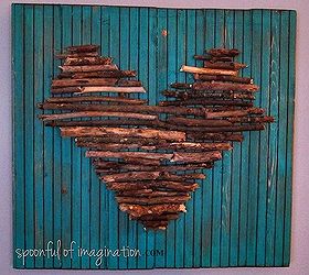 stick heart wall art, crafts, home decor