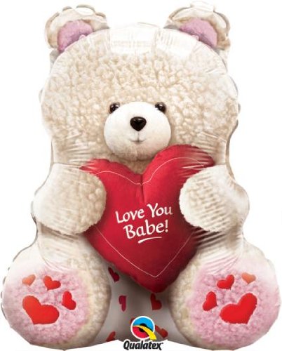 valentine s day valentines gifts valentine s day decorations, crafts, mason jars, seasonal holiday decor, valentines day ideas, wreaths, Teddy balloon with Love you Babe Who can resist