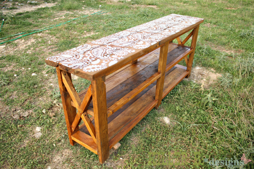 Reclaimed Stenciled Rustic X Console Diy Painted Furniture Repurposing Upcycling Reclaimed Stenciled Rustic X Console Diy Painted Furniture Repurposing Upcycling