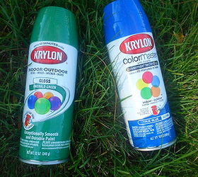 ombre mason jars, crafts, mason jars, painting, repurposing upcycling, I used Krylon s Emerald Green and True Blue spray paint