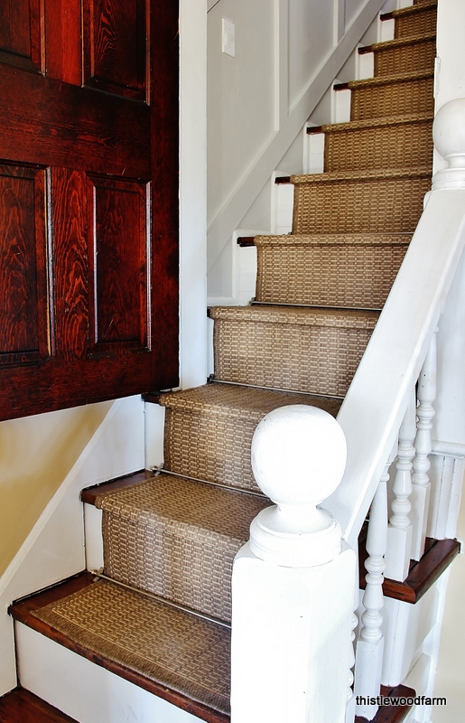 inexpensive option for a stair runner, stairs