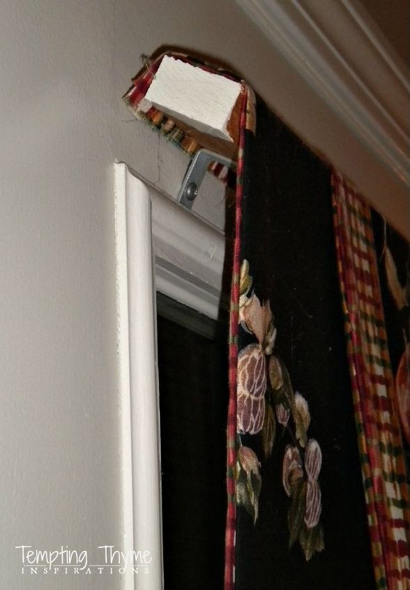 using a magnetic curtain rod on a steel door, doors, home decor, repurposing upcycling, window treatments