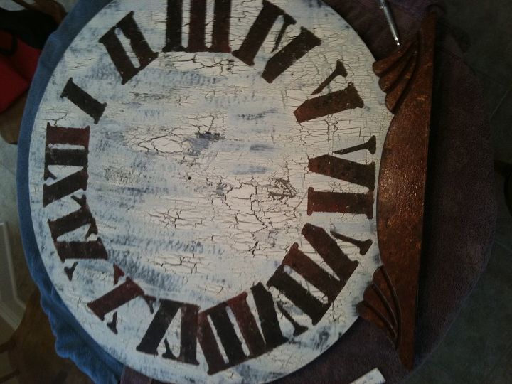 i m making a huge clock out of wood that once was the backing for a mirror on a, home decor