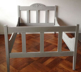 diy give a vintage bed a second chance, chalk paint, painted furniture, DIY The finished bed