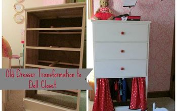 Old Dresser Turned Doll Closet