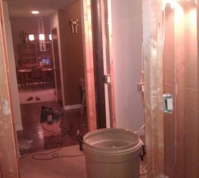 complete bath re do flipped the layout punched out a wall modern amp, bathroom, remodeling